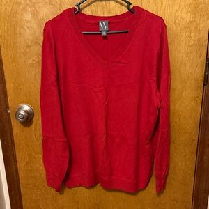 W by Worth Bright Red V-Neck Sweater